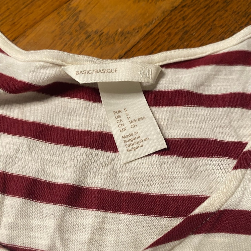 H&M Striped Sleeveless Tank Dress – Red & White Casual Summer Dress – Size Small - Picture 8 of 8